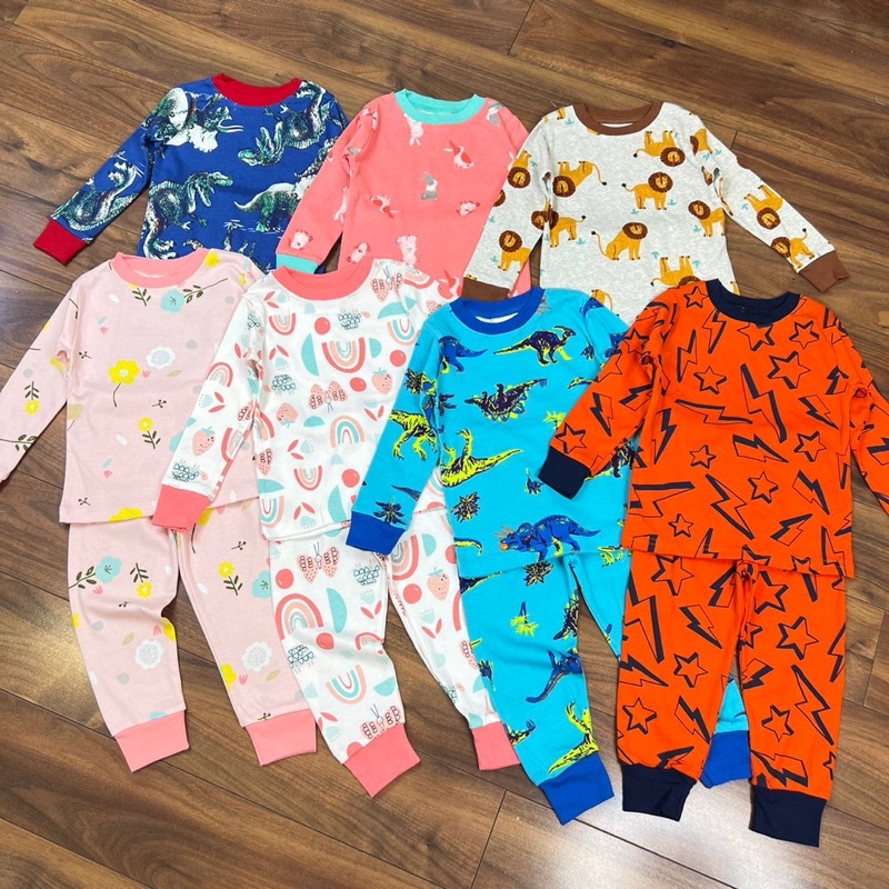 Bộ dài tay cotton borip bé trai / bé gái  (Sz 10-23kg)