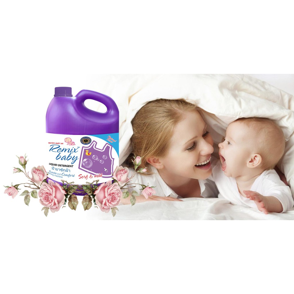Nước giặt xả Remix baby 3,6L