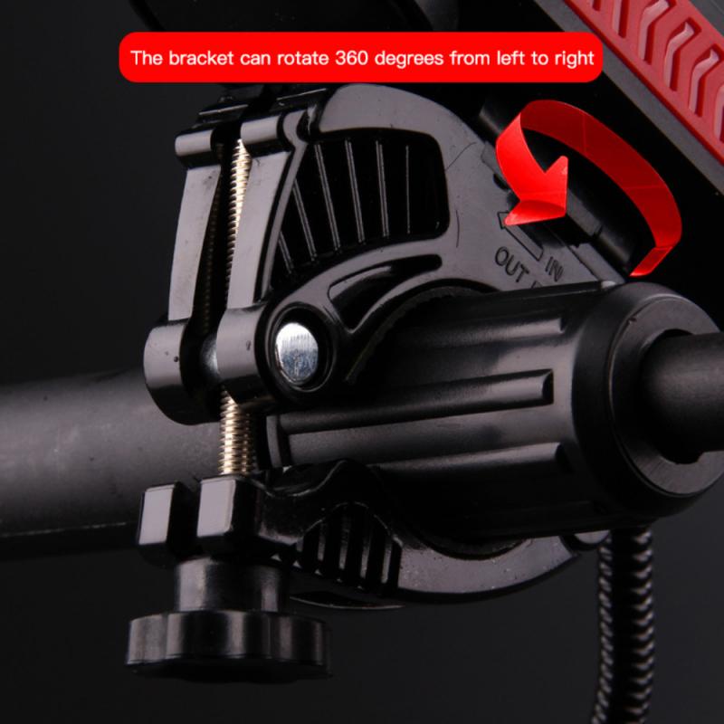 Đèn pha xe đạp 4in1 4000mah mới Giá đỡ điện thoại cho xe đạp usb có thể sạc lại 5 chế độ 2t6 led chiếu sáng cao chùm với còi 120db