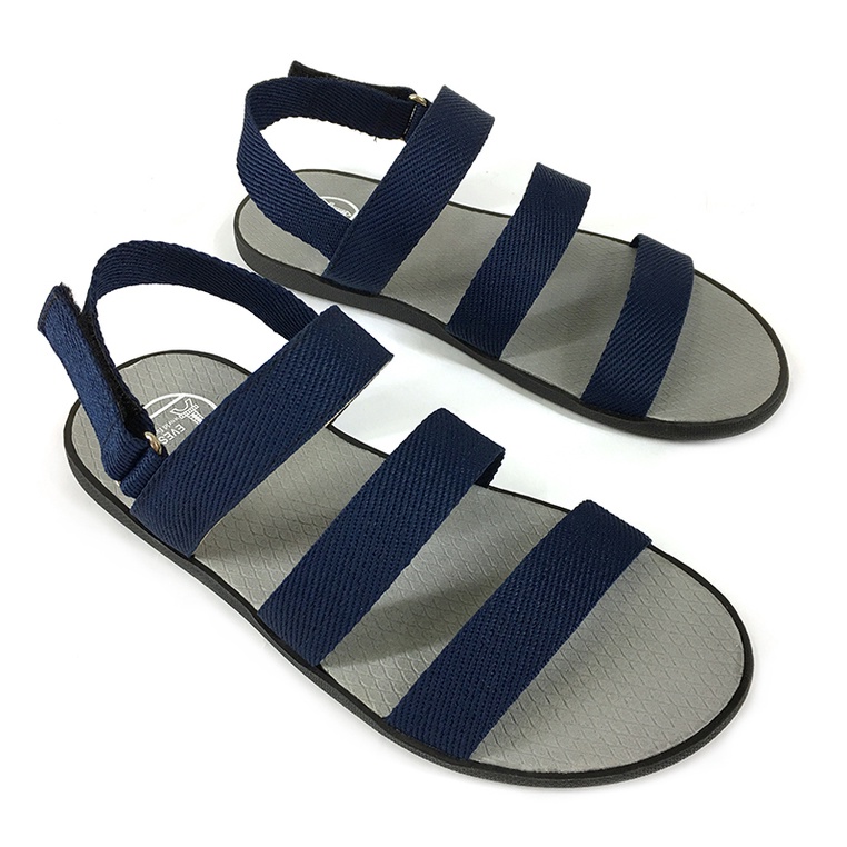 Giày sandal 3 quai ngang nam thời trang Everest EV253 Xanh Navy xăng đan nam dép nam