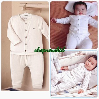 [NHẬP KIDTET hoàn 15% xu đơn 150k] (Nous)Bộ CT, CV dài tay trắng trơn(petit) sz: từ sơ sinh đến 24m