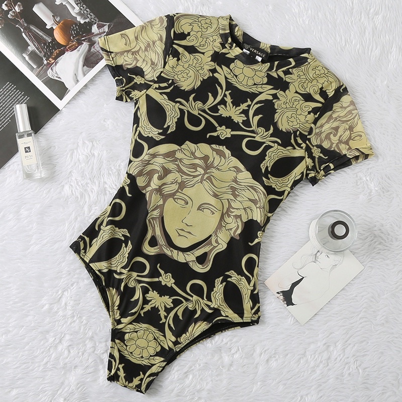 [BKN1050] &lt;BRAND&gt; BODYSUIT TAY NGẮN VSC BLONDE MEDUSA