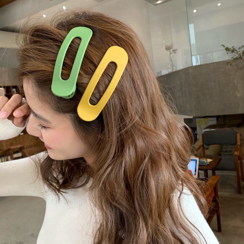 Kẹp tóc MG STUDIO cỡ lớn màu trơn 6 màu tùy chọn