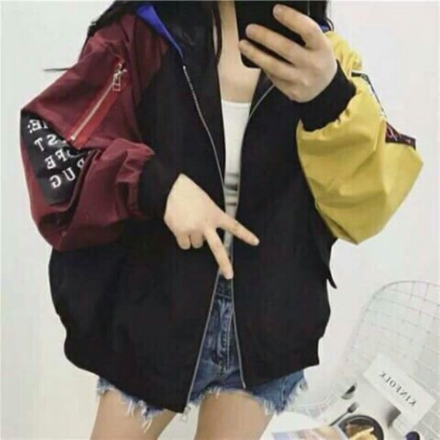 Áo khoác dù 2 lớp form rộng