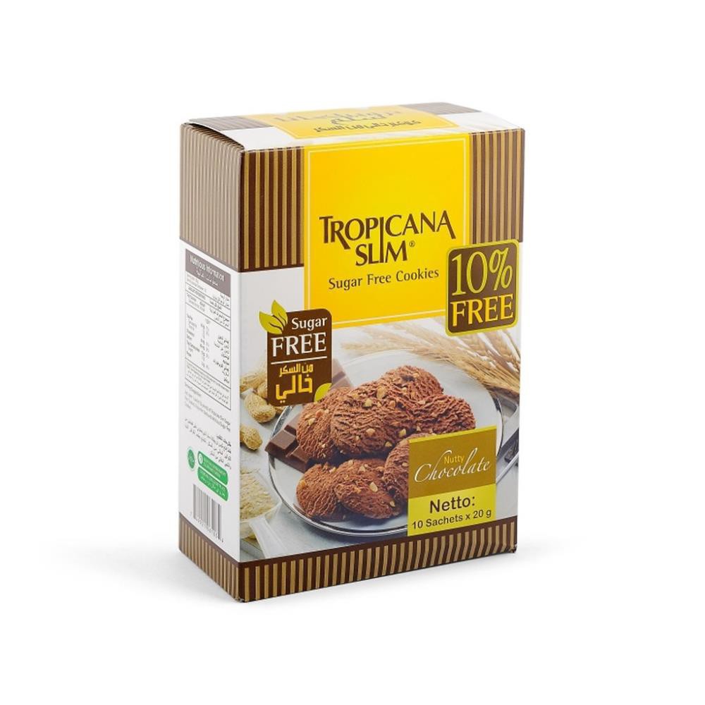 Bánh quy ĂN KIÊNG Tropicana Slim Chocolate 200g (10 x 20g) - Thích hợp cho người ĂN KIÊNG,TIỂU ĐƯỜNG