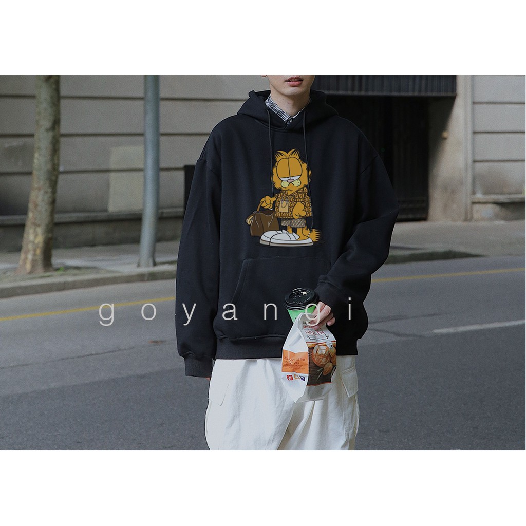 Áo Hoodie Mèo fendy nam nữ unisex form rộng oversize phong cách ulzzang hàn quốc