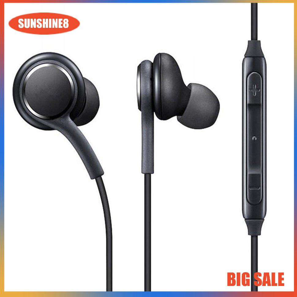 【SUN】Stereo In-Ear Earphones With Mic Wired Headset For Samsung Galaxy S8 S8Plus