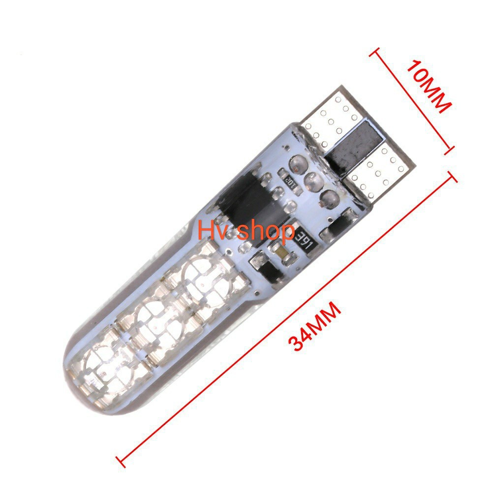 Đèn Led Demi Xi Nhan Xe Máy T10 16 Màu Có Remote (1 Cặp + Remote)