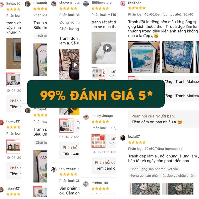 Tranh treo tường Van Gogh, tranh vải canvas bền nhẹ, tặng kèm đinh treo, nhận in theo yêu cầu