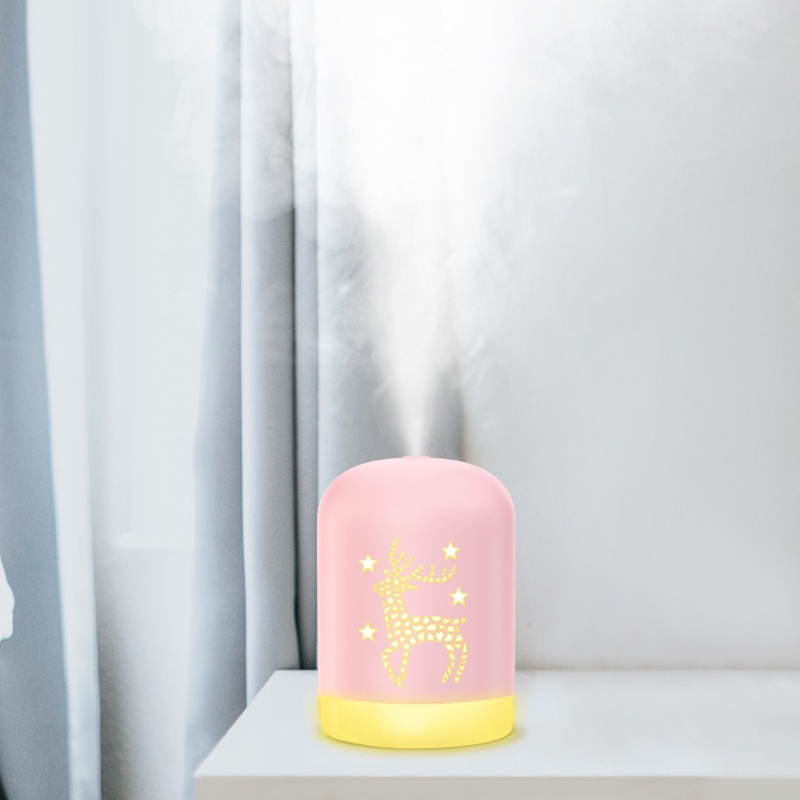Máy Phun Sương Fnelse Tạo Độ Ẩm Không Khí Có Đèn LED Sạc Bằng Cổng USB Dành Cho Xe Hơi 340ml