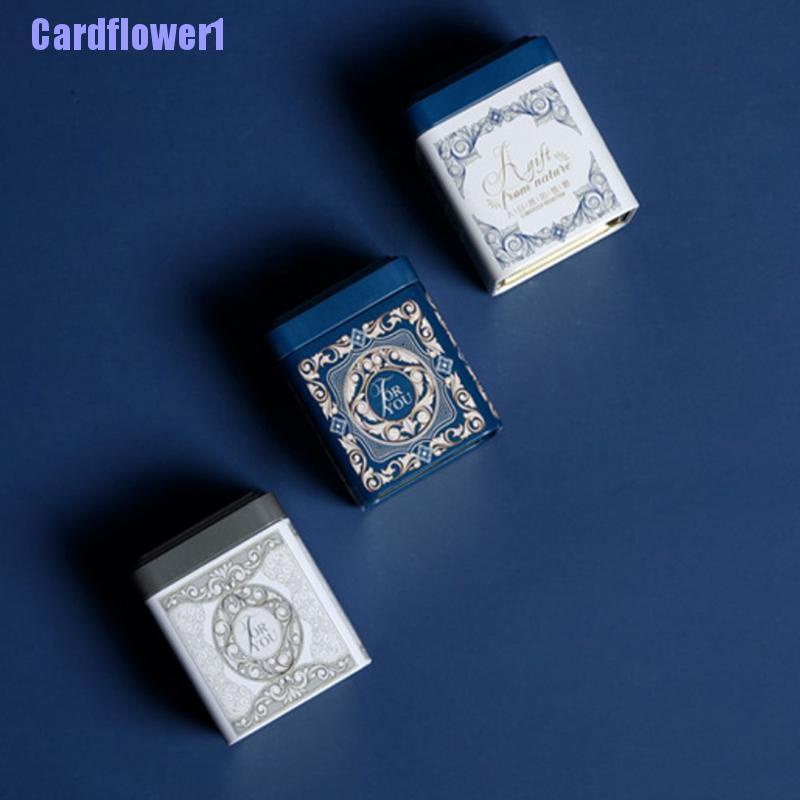 1 Bộ Hộp Đựng Trà / Cà Phê / Bánh Kẹo Hình Vuông Họa Tiết Cổ Điển