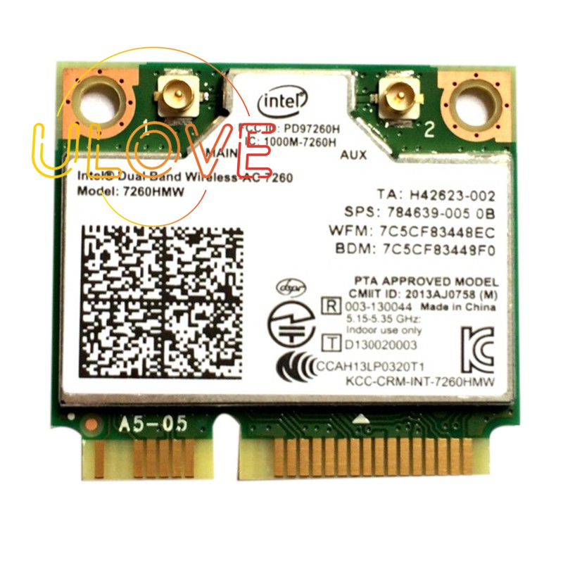 Card Wifi Không Dây Cho Intel 7260ac 2.4 &amp; 5 G Bt4.0