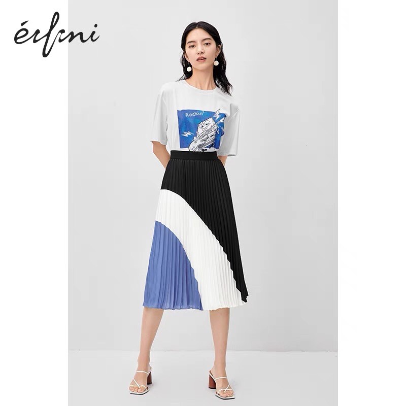 Áo thun trắng hoạ tiết Eifini