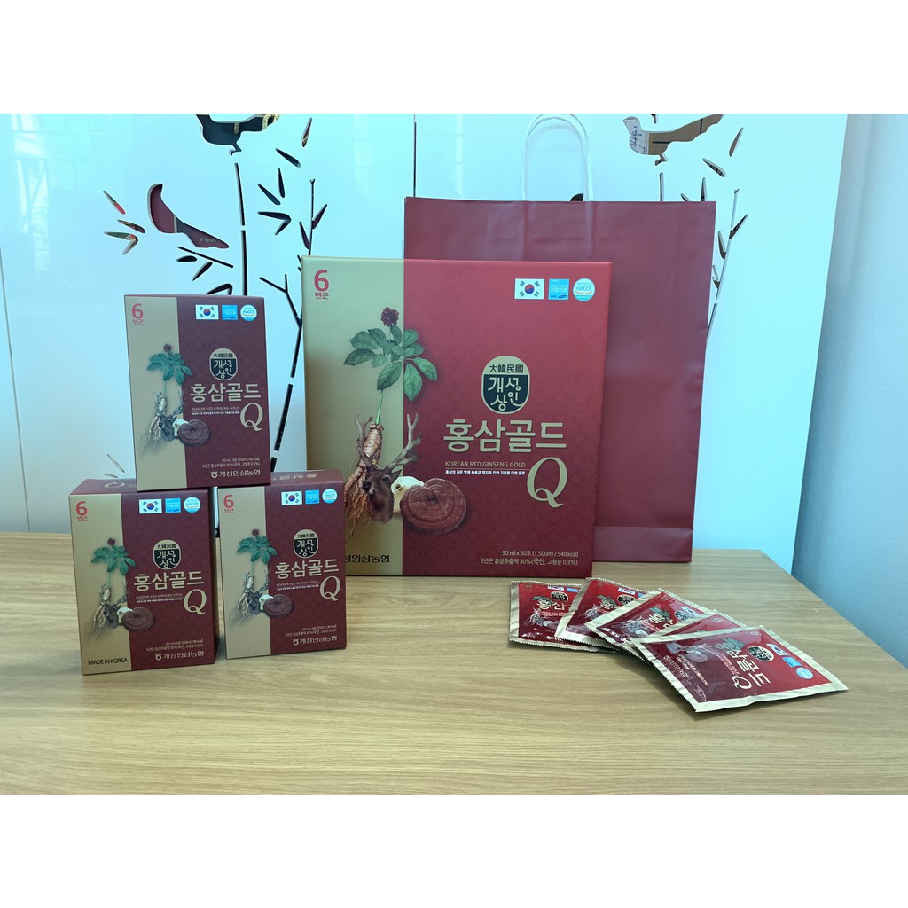 Hồng Sâm ,Nhung hưu,Linh Chi KOREAN RED GINSENG GOLD (50mlx30 gói)