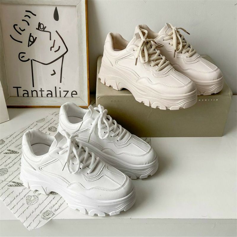 Giày nữ ❤Freeship❤ Giày thể thao nữ đế cao 5 phân chuẩn quảng châu xịn