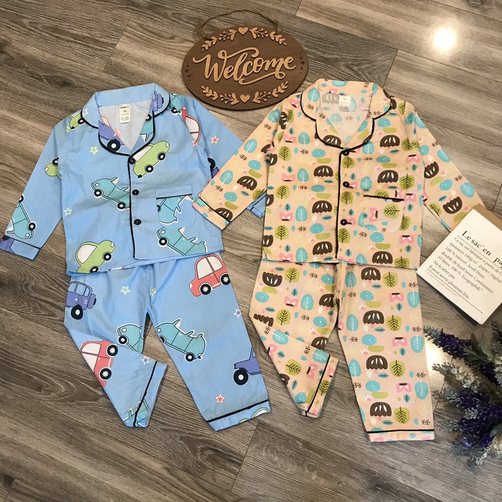 Bộ pijama thô kate cực đáng yêu, kute cho bé trai, bé gái - BNDT1