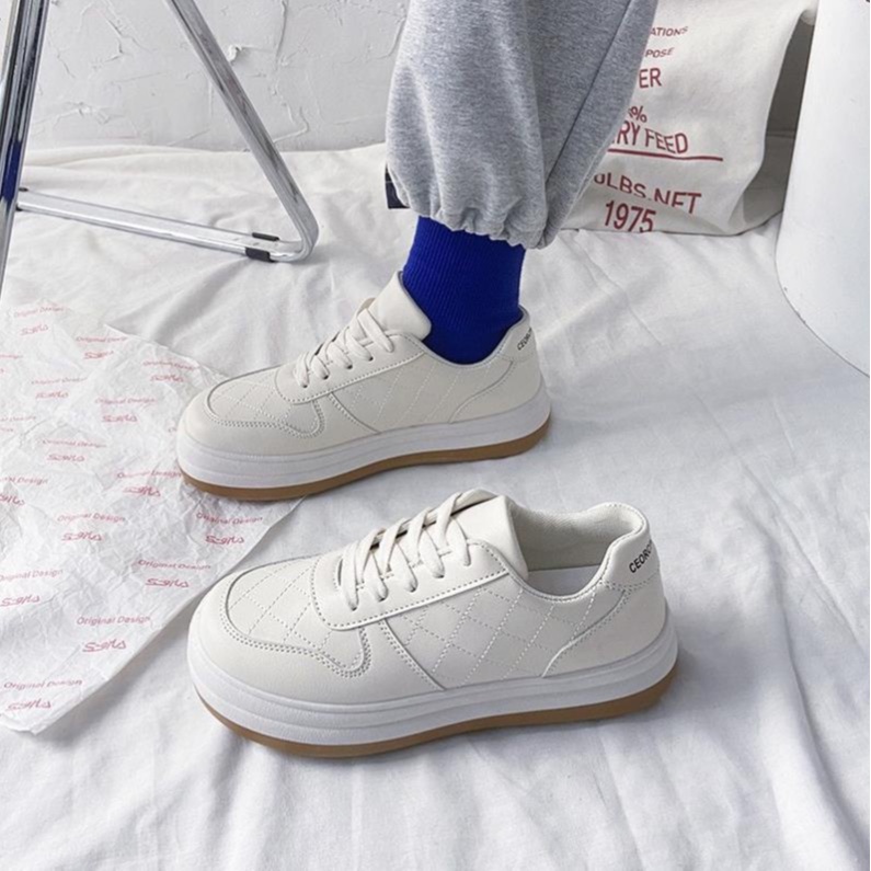 Giày thể thao nữ bánh mì độn đế cực chất Giầy sneaker Ulzzang đen trắng Hàn Quốc cool ngầu cá tính