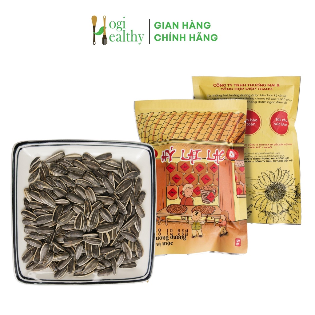 Hạt hướng dương vị mộc truyền thống Hỷ Lai Lạc gói 50g món ăn vặt đầy dinh dưỡng HDMHLL