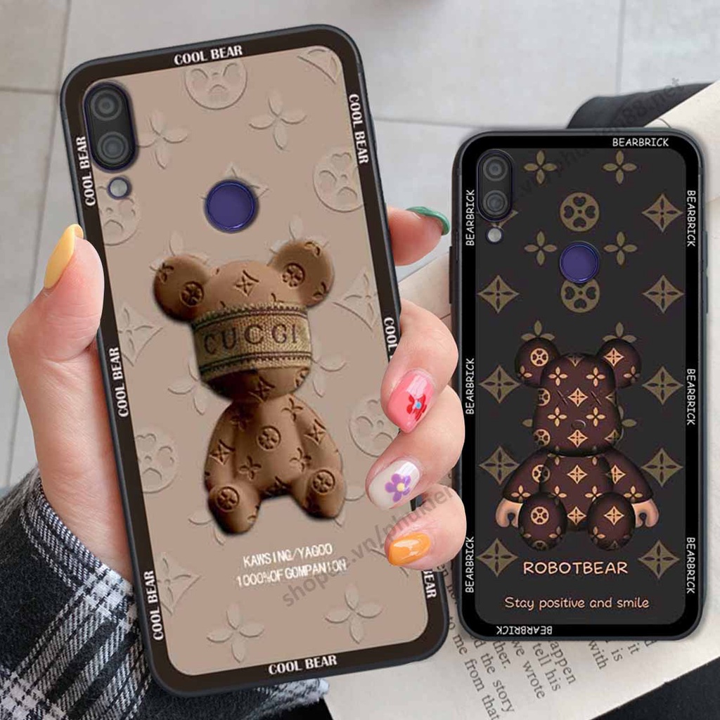 Ốp Xiaomi Redmi Note 7 bear, k@ws thương hiệu phong cách ốp lưng thời trang cao cấp