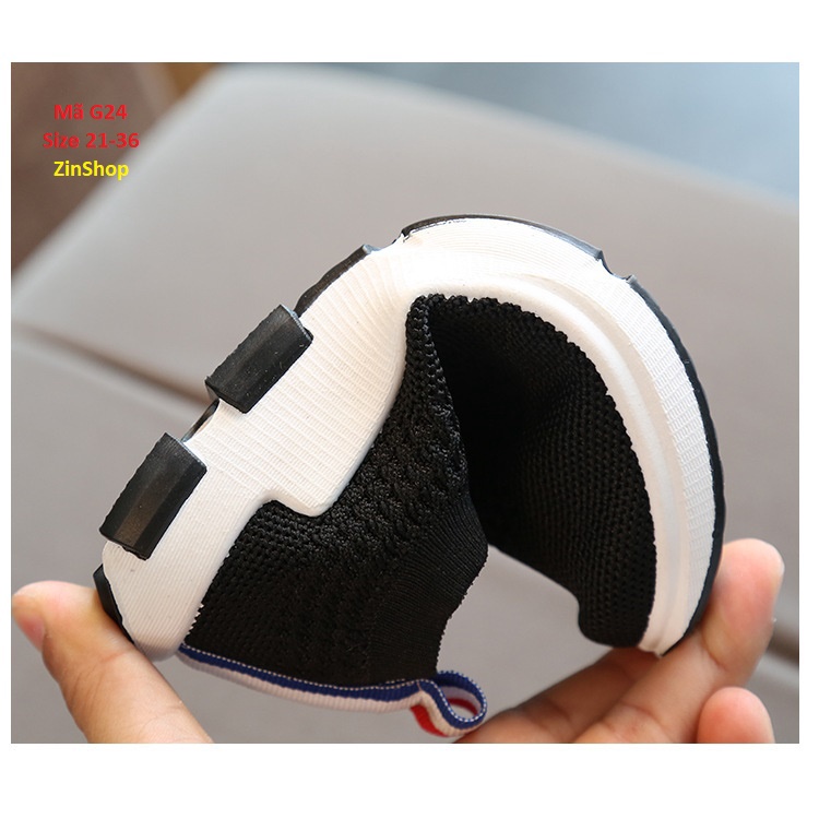 Giày Lười Cho Bé - Giày Lười Cổ Chun Bé Trai Bé Gái G24 Co Dãn 4 Chiều Thoáng Khí - ZINSHOPKID