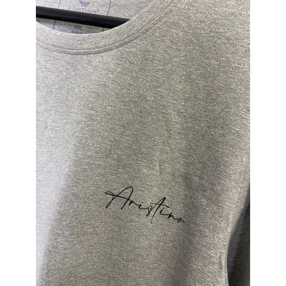 Áo thu đông  dài tay nam Aristino cotton form ôm ALT019W1 màu xám
