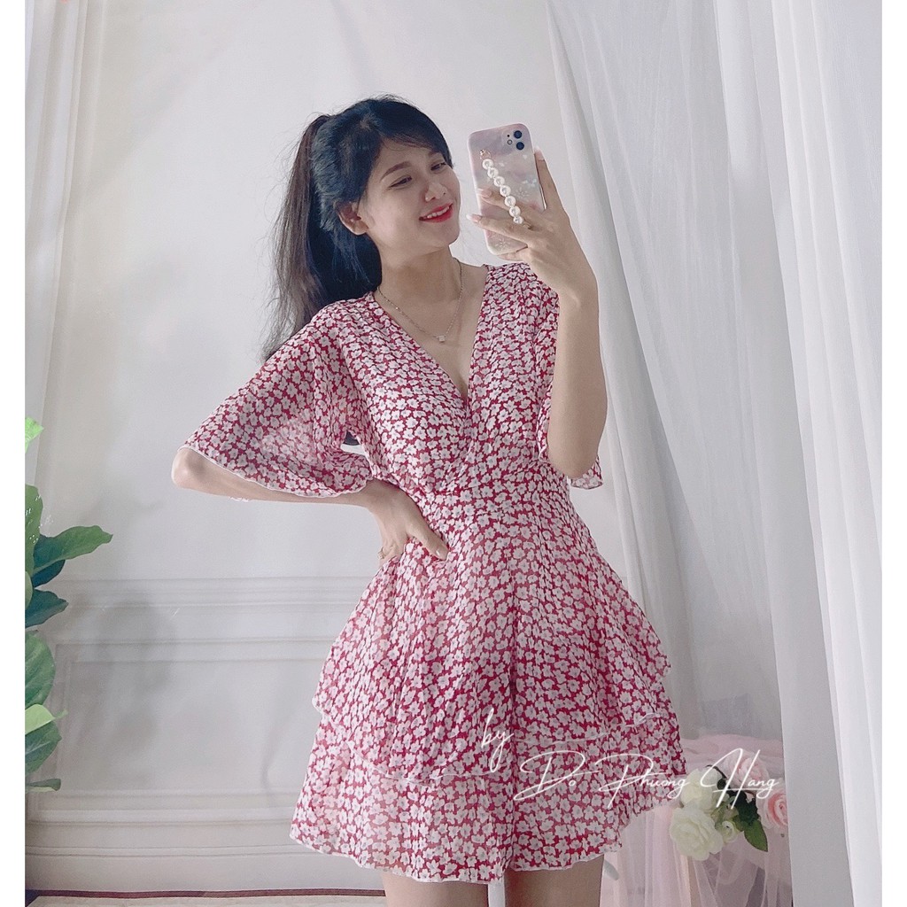 Jumpsuit họa tiết hoa nhí tay cánh tiên JULIE DRESS 1486