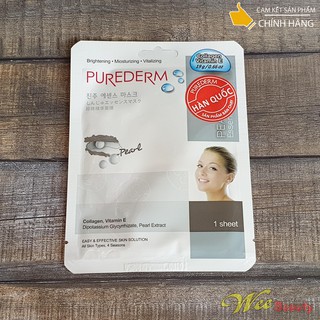 Mặt Nạ Giấy Dưỡng Da Ngọc Trai Purederm [01 Miếng/Gói 23g] [Hàn Quốc]