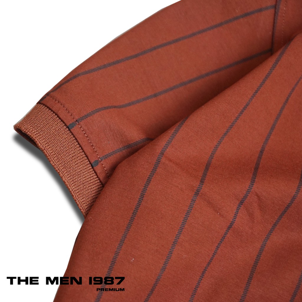 Áo Polo Nam Phối Sọc The Men 1987 Chất Thun Cotton Co Dãn 4 Chiều Xuất Xịn, Chuẩn Form