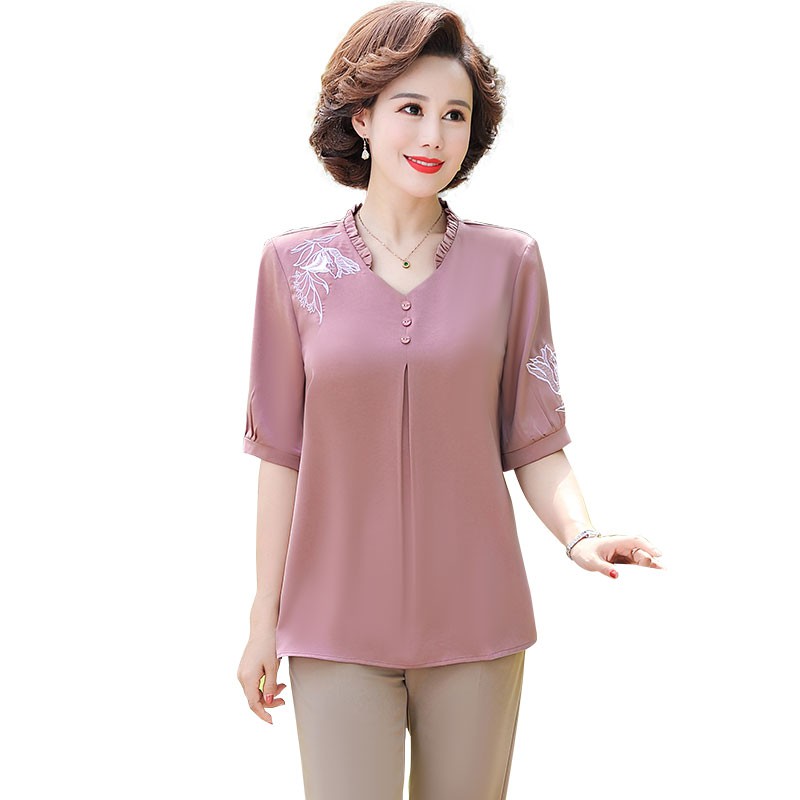Áo Kiểu Nữ Trung Niên Lịch Sự SM64 - Hàng Quảng Châu Cao Cấp