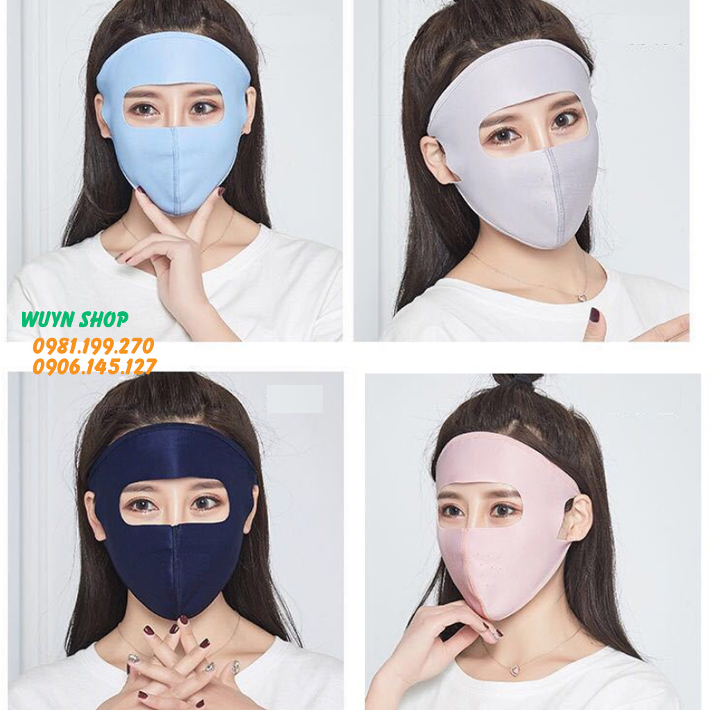 Khẩu trang che kín mặt chống nắng Khẩu trang ninja vải nỉ chống bụi tốt