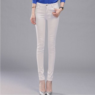 Quần jean skinny nữ đen trắng dáng ôm quần bò nữ co giãn- Quần jean nữ trắng thanh lịch hàng xuất dư