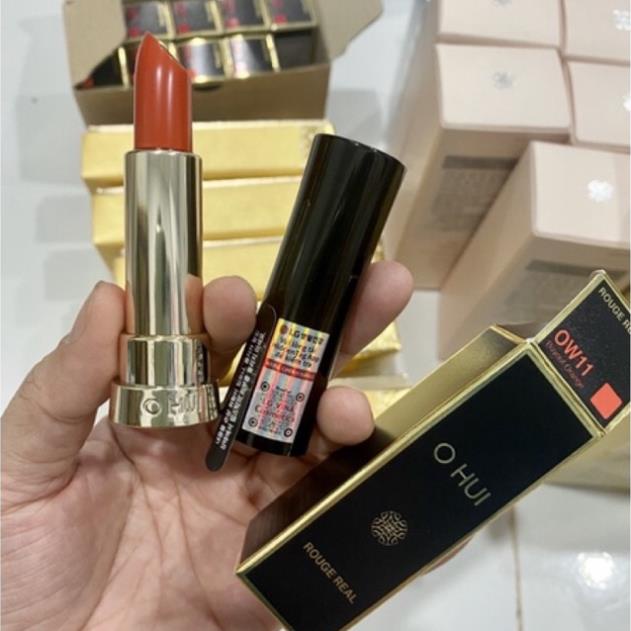 Son môi màu cam cháy OW11 OHUI OHUI Rouge Real Lipstick Full 3,5 gam - Có tem LG Vina