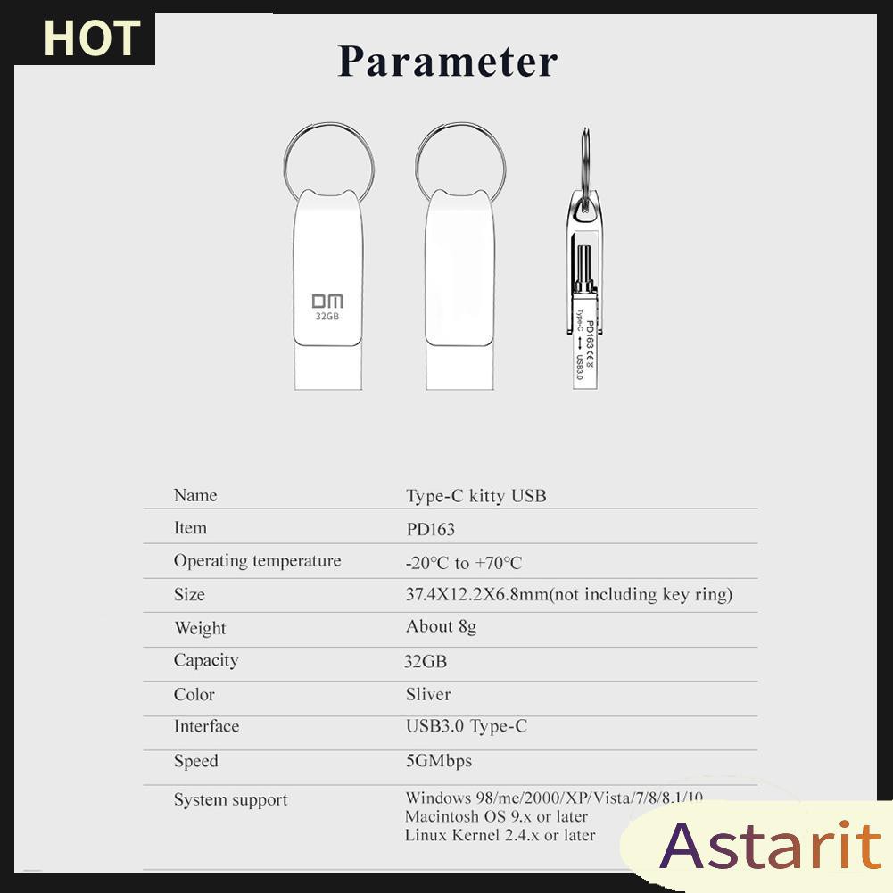 Usb Dm Pd163 Usb Flash Drive 32gb 64gb Otg Usb 3.0 + Type C | BigBuy360 - bigbuy360.vn