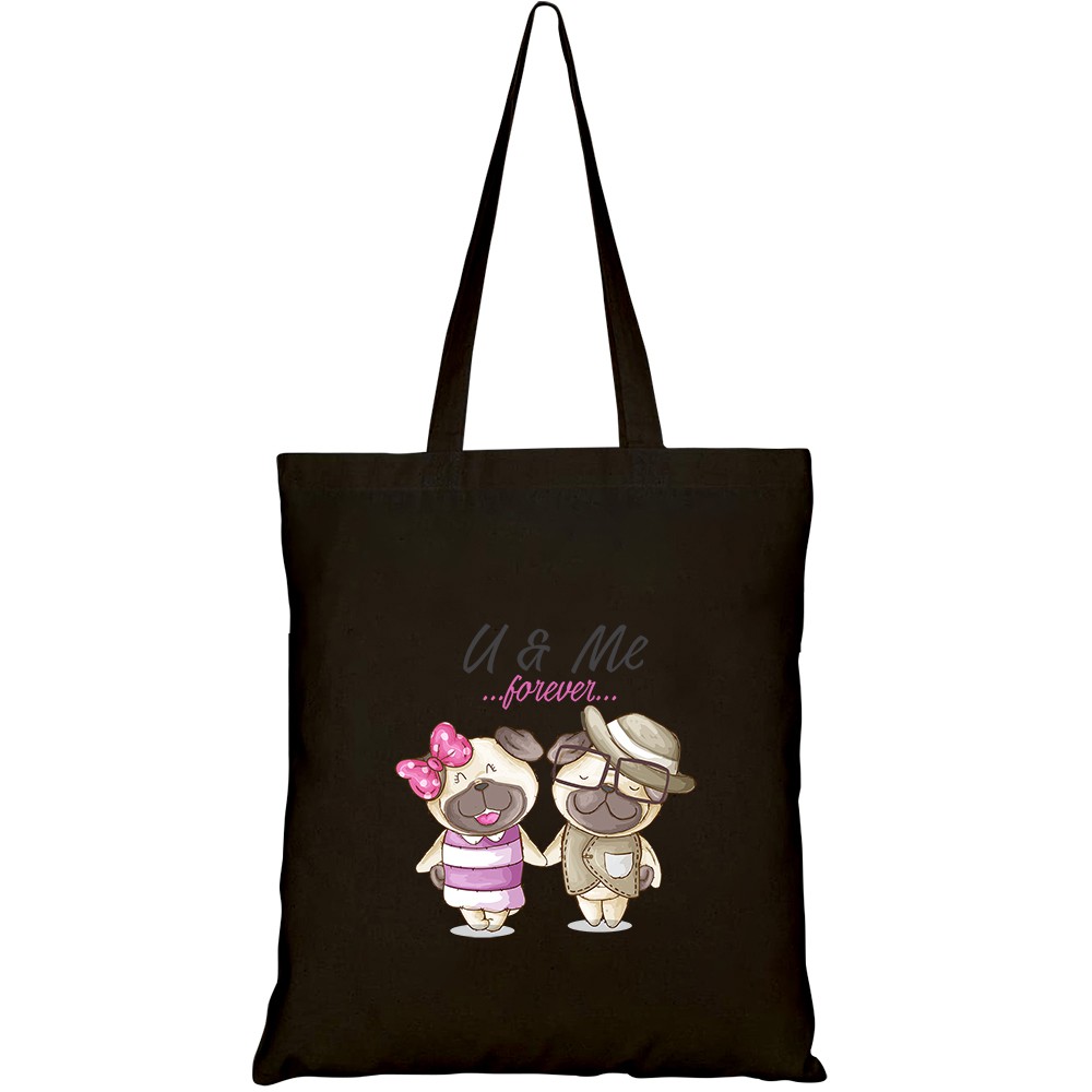 Túi vải tote canvas HTFashion in hình animal HT143