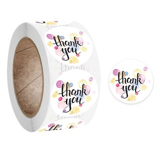 Cuộn 500 sticker chữ Thank You dùng để trang trí