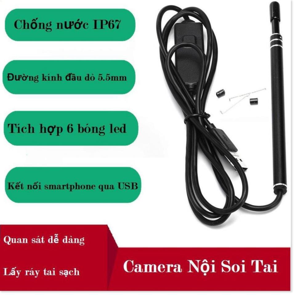 Lấy Ráy Tai camera 3 trong 1,Nội Soi Tai Mũi Họng, Có Kết Nối Với Điện Thoại, Máy Tính