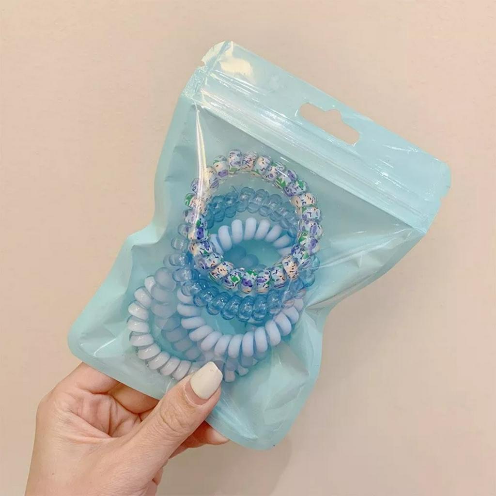 Set 6 Dây Buộc Tóc Đuôi Ngựa Xoắn Ốc Co Giãn Hàng Mới Phong Cách Hàn Quốc C.T