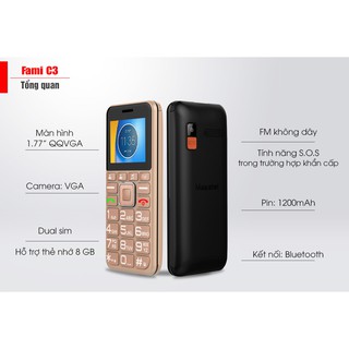 Điện thoại Masstel Fami C3