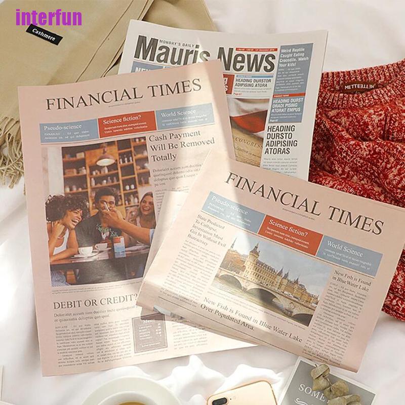 Bộ 2 Giấy Quấn In Chữ Tiếng Anh Cổ Điển Dùng Làm Đạo Cụ Chụp Ảnh