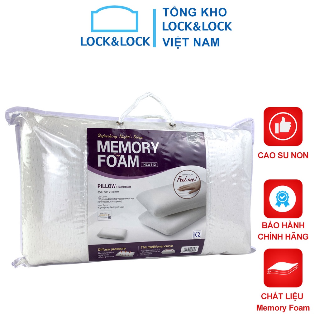 Gối Cao su non Memory Foam LocknLock - chính hãng