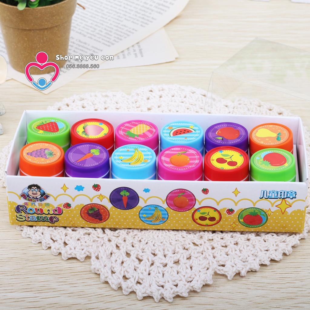 Chiện đóng dấu sẵn mực nhiều mẫu - cho bé chơi và khích lệ khen thưởng bé