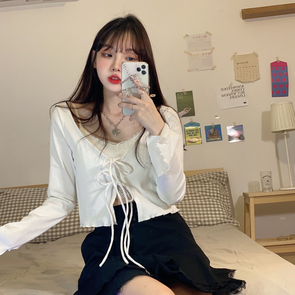 [Mã WAMT1505 giảm 10K đơn 0K] ( SẴN ÁO HAI DÂY ) Set trang phục nữ ulzzang AK999 | BigBuy360 - bigbuy360.vn