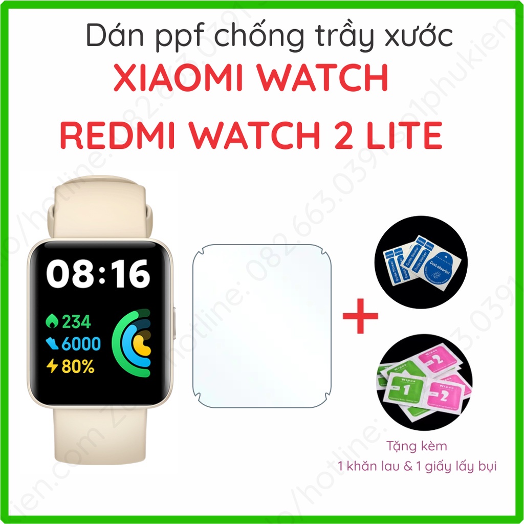 Dán ppf Xiaomi Redmi Watch 2 Lite bảo vệ máy chống trầy xước