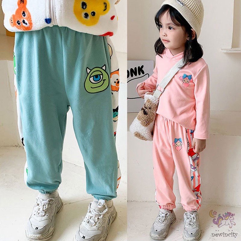 Quần Dài In Hoạt Hình Kiểu Hàn Quốc Thời Trang Mùa Xuân Cho Bé