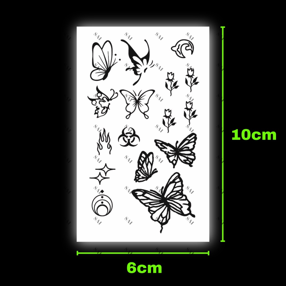 【SAI Hình xăm ma thuật】Hình xăm kéo dài đến 2 tuần; hình xăm dán chống nước Hình xăm tạm thời Hình xăm giả 5