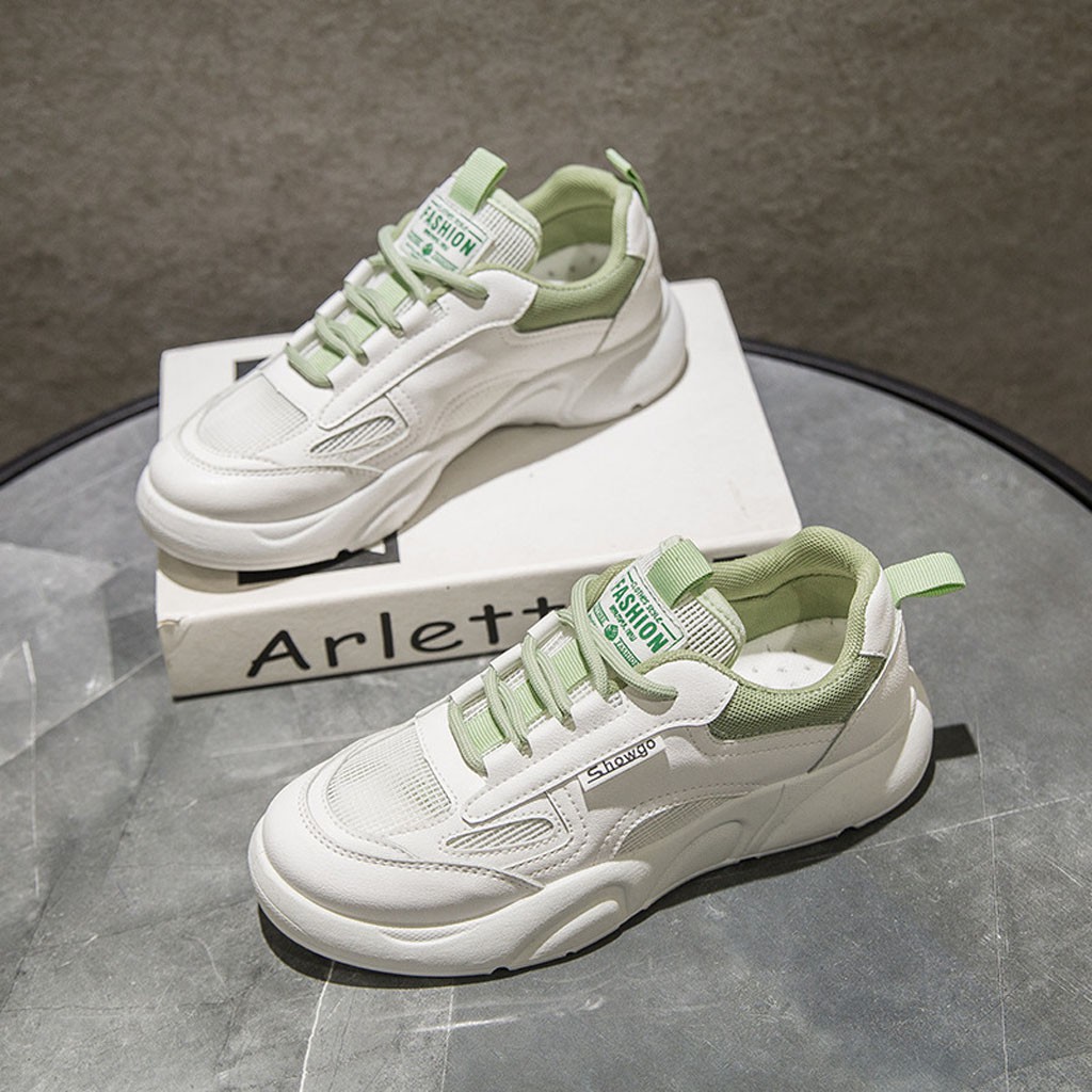 Giày Thể Thao Nữ [ HOT 2020 ] Giày Trắng Với Dây Buộc Nhiều Màu Phong Cách Cực Hot - G12 | BigBuy360 - bigbuy360.vn