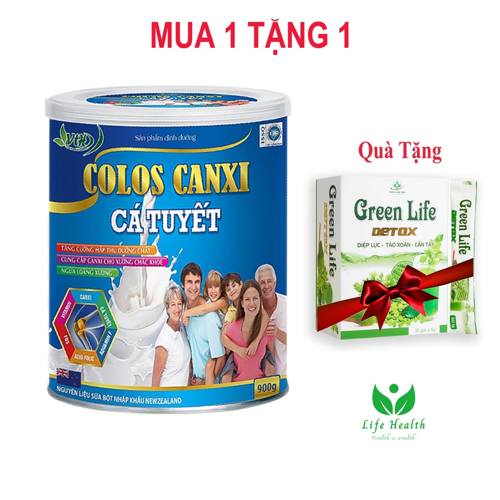 [Mua 1tặng 1] Sữa bột Canxi Cá Tuyết cung cấp canxi cho xương chắc khoẻ Colos Canxi Cá Tuyết 900g