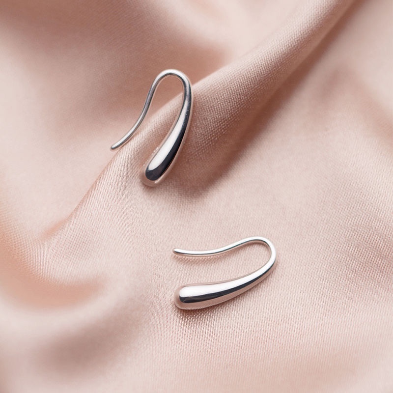 Khuyên tai bạc kiểu dáng thiết kế móc hình giọt xương ANTA Jewelry ATJ9009