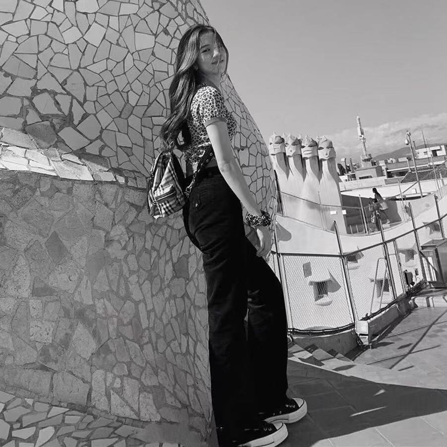 Áo Polo Ngắn Tay Họa Tiết Da Báo Cá Tính Theo Phong Cách Hàn Quốc Jisoo blackpink