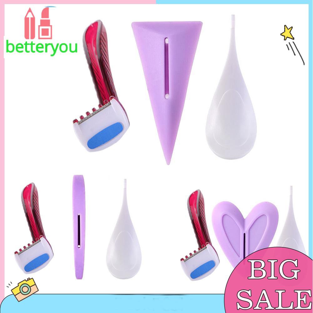 Bộ dụng cụ dao cạo lông vùng kín và khuôn định hình dành cho nữ